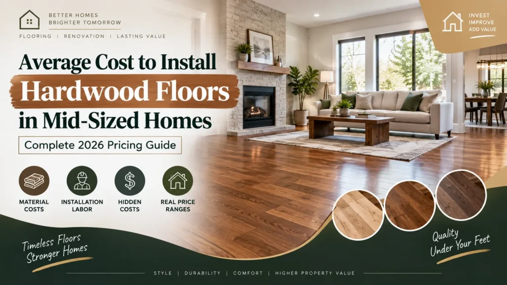 Cost to install hardwood floors in a mid-sized living room