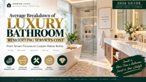 Luxury bathroom remodeling cost guide for a finished master bathroom spa
